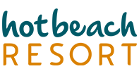 Logo do Hot Beach Resort, parque aquático e hotel em Olímpia