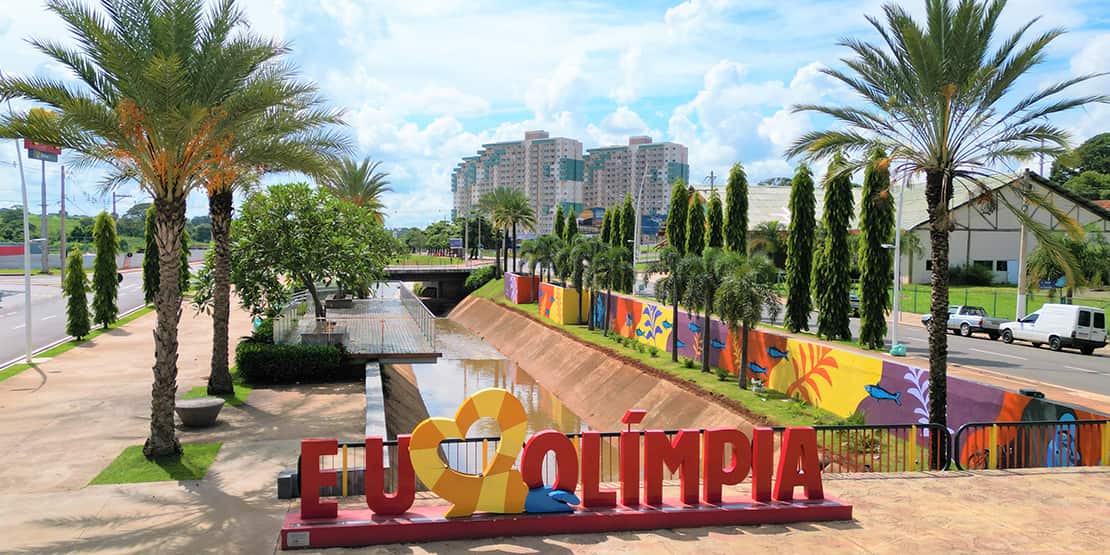 letreiro da cidade de olimpia