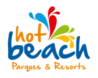 Logo Hot Beach Parques & Resorts colorida