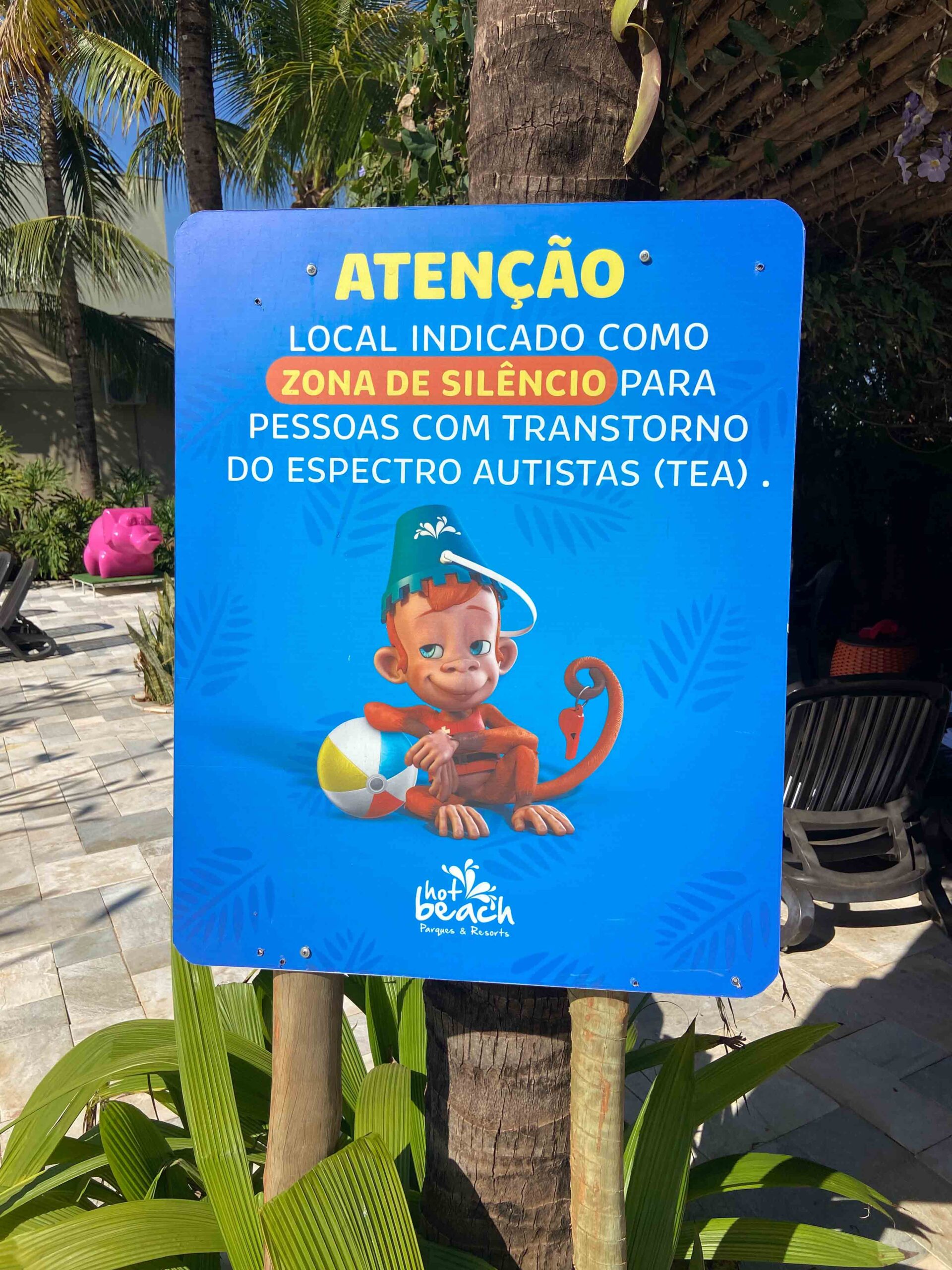 Placa de zona de silêncio para pessoas com transtorno do espectro autista (tea)